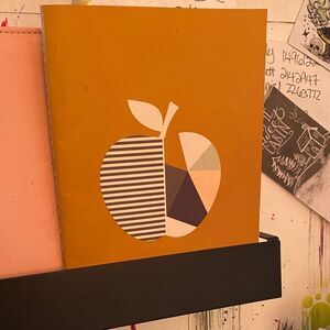 Geometric Apple Design Notebook - Yellow and Multicolor